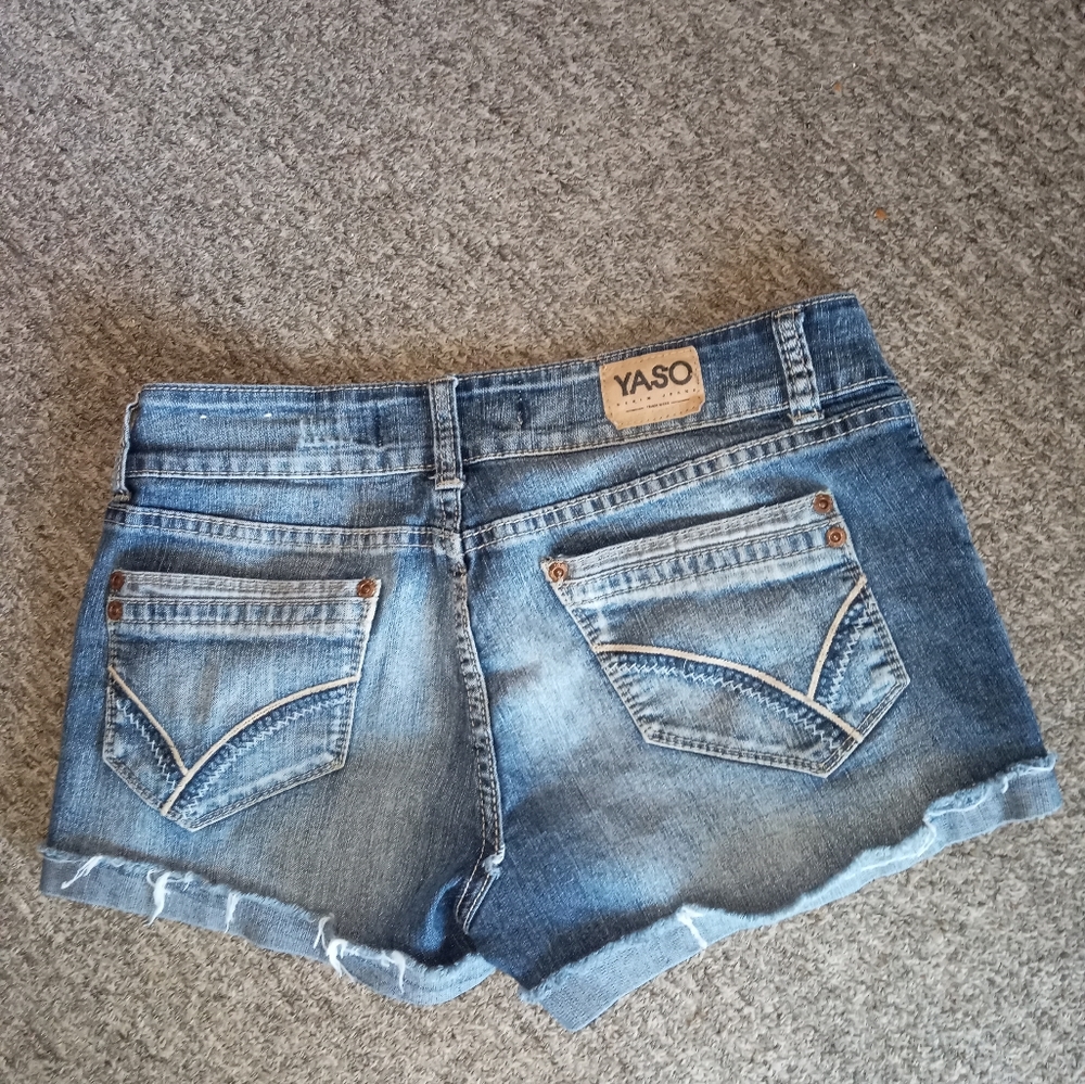 Yaso Y2K era denim jean shorts